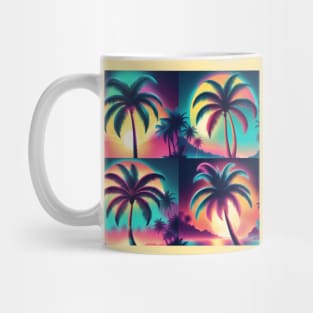 4 Square Palm Trees Mug